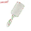 Yaeshii wholesale deman big extension scalp flower comb plastic hard and soft white bristle hair brush