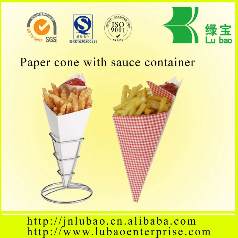 D180 Cone Shaped Food Packaging Wholesale Customized Buy French Fries