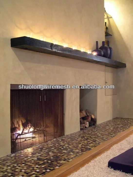 Black Fireplace Replacement Screen Mesh Fireplace Wire Mesh