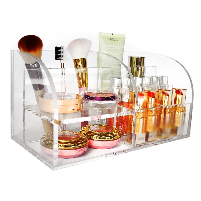 Counter Office Acrylic Clear Vanity Beauty Bathroom Makeup Acrylic Clear Vanity Beauty Bathroom