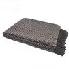 BLUE PHOENIX yak wool herringbone natural color super soft luxury throw blanket