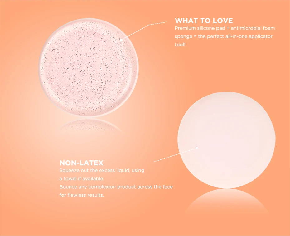  Free Sample Beauty Tool Glitter Silicone Makeup Sponge Puff