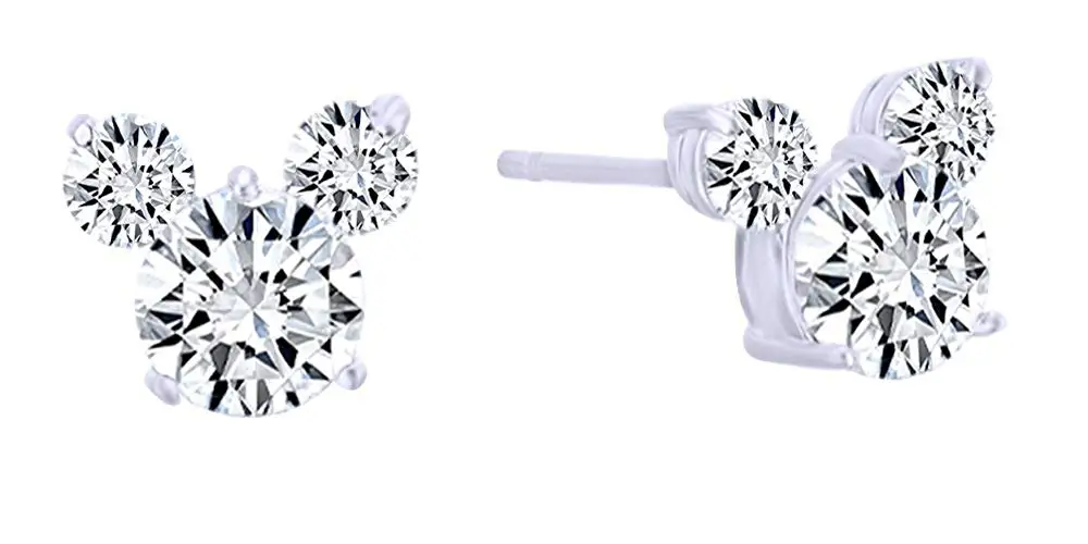 mickey mouse diamond earrings