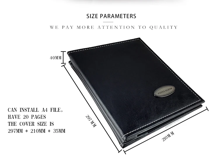 Guanmei New Design A4 File Folder Album 8x12 Inch Slip In 20 Sheets