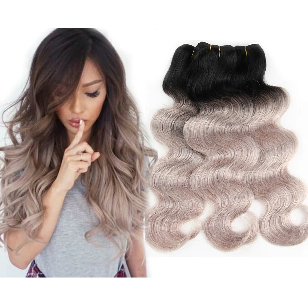 Indonesian Products 12inch To 20 Inch Body Wave Black And Grey
