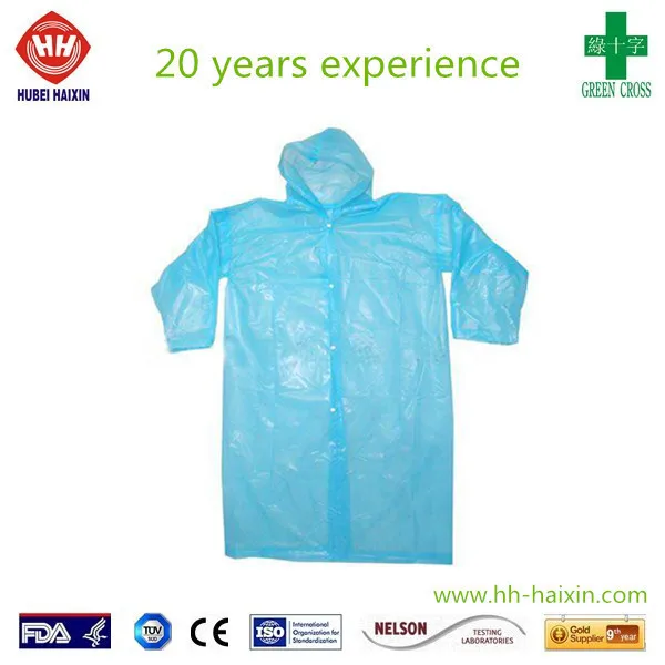 Disposable Pe Plastic Visitor Coat/lab Coat/rain Coats Buy Plastic
