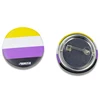 Round Shape Souvenir Blank Customized Tin Metal Trading Pins Club Badge Emblem Coat Holes Buttons