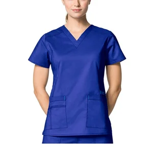 Customized cotton blend tunic medical uniform nurse top Customized cotton blend tunic medical uniform nurse top