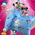 Promotion 3PCS Mickey Mouse Duvet Cover Sheet Pillow Cover Baby bedding cribs for babies cot set