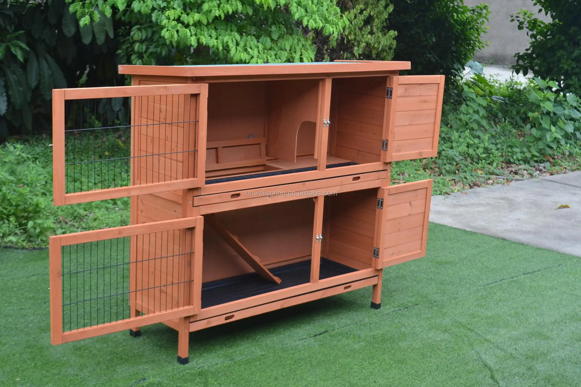 Wooden Rabbit Hutch Buy 2 Story Rabbit Hutches Plastic Tray,Rabbit