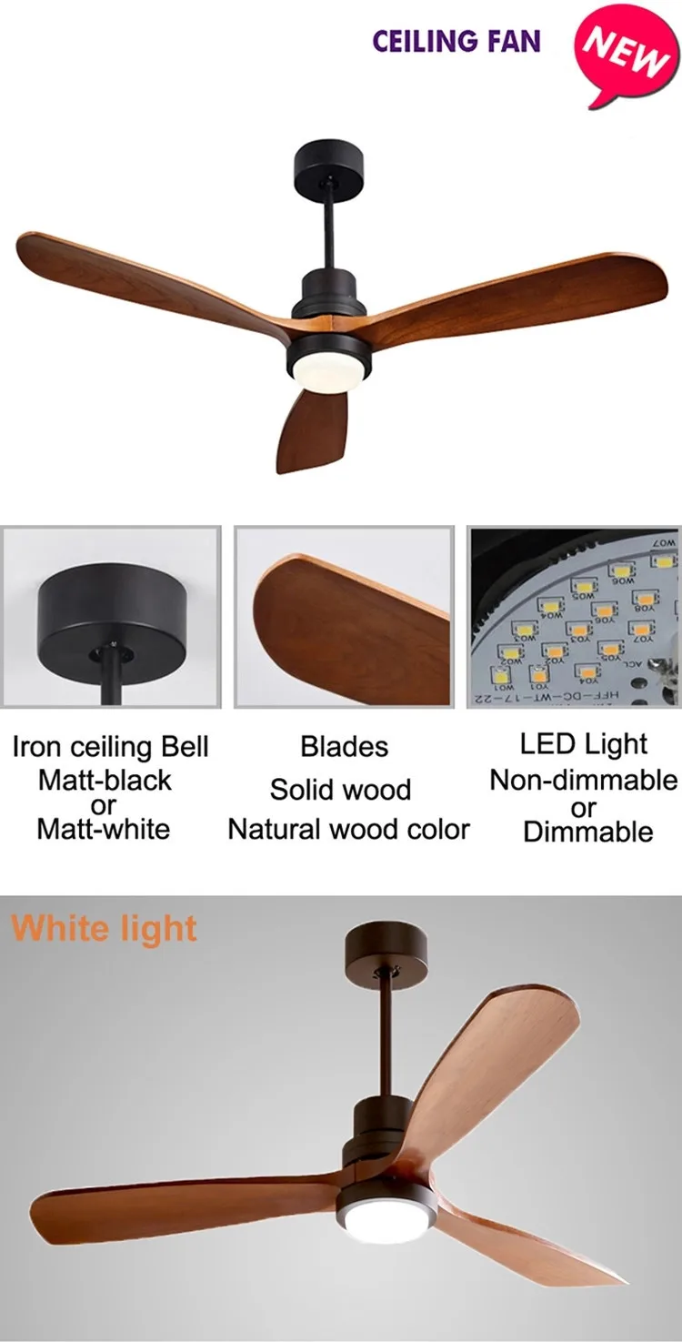 Hotsale Cheap Price Modern Natural Wood Color Blade Decorative Led ...