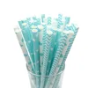 Blue and White Shinny Drinking Party Wedding Birthday Straws