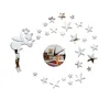 Fairy sprinkles stars wall clock mirror digital clock clear acrylic wall clock