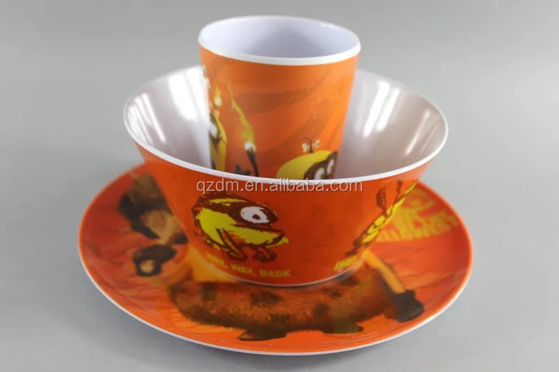 3pcs Melamine children Tableware set