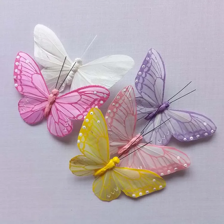 6 Lentejuelas brillo Pascua Decoraciones de Mariposa Mariposas Artesanías ART 3 Colores
