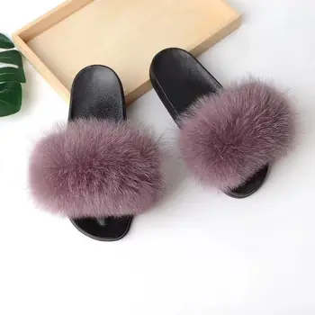 puma flip flops fur