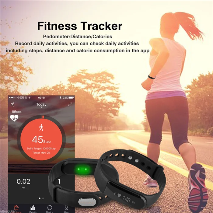heart rate and waterroof fitnessband