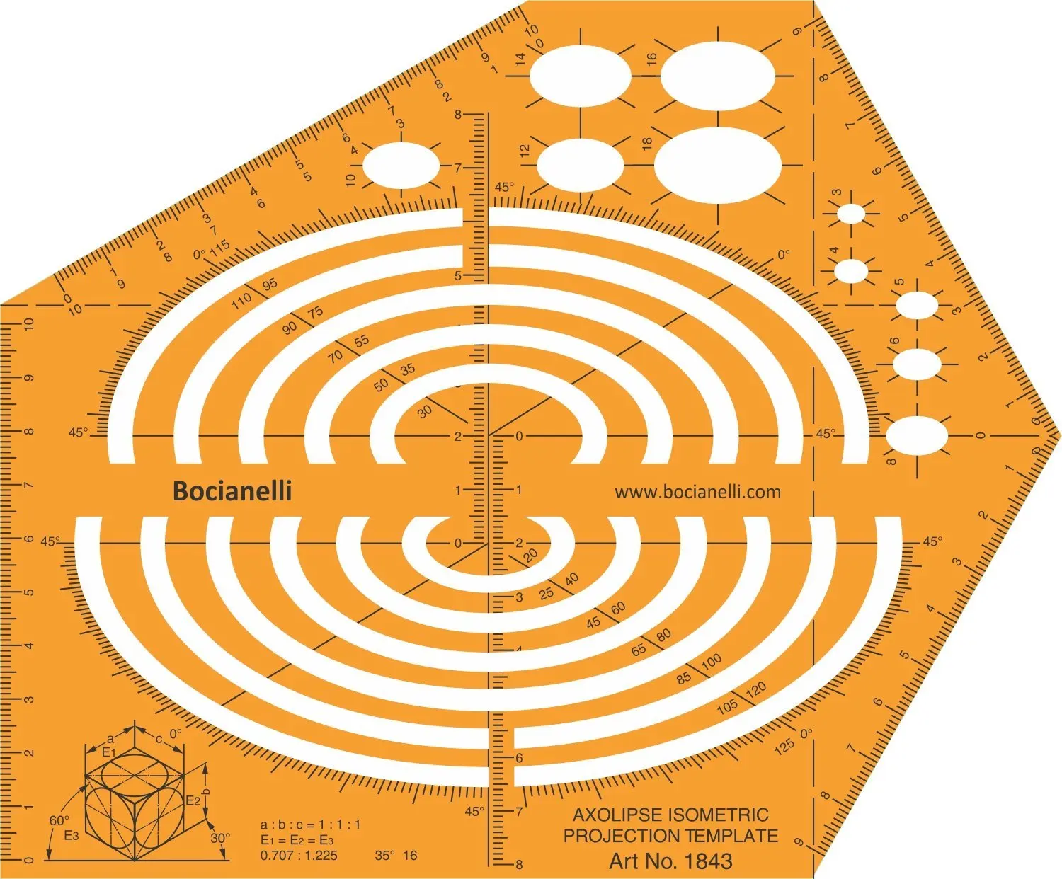 Buy Metric Isometric Ellipses Ellipse Shapes Symbols Drawing Template 