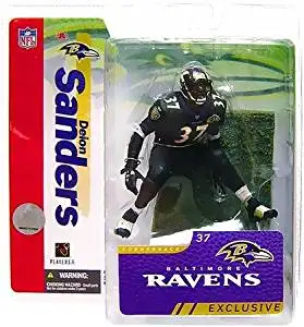 McFarlane Toys NFL Sports Picks Collectors Club Exclusive Action Figure Deion Sanders 2006 (Baltimore Ravens) Black Jersey