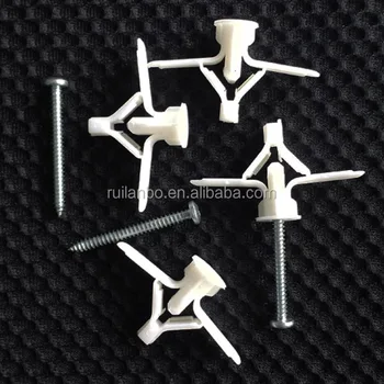 Nylon Plastic Gypsum Board Anchor Butterfly Toggle Anchor 