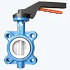 Hot Selling 4" Bare Stem CF8M Disc Rubber Lining LUG Butterfly Valve
