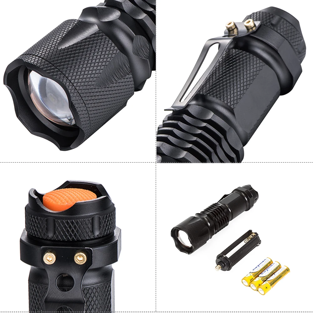 18650 Flashlight Aluminum Alloy 3W XPE LED Waterproof Tactical Flashlight Rechargeable Battery Emergency NI-MH ROHS Ip54 >12 Ce supplier