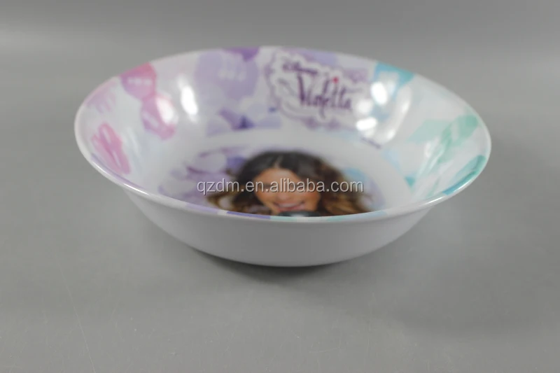 Custom made LOGO plastic kids noodle bowl for girl