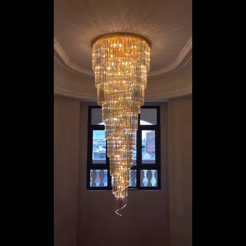 3 Metros Project Hotel Decoration Escalera Colgante Iluminación Araña