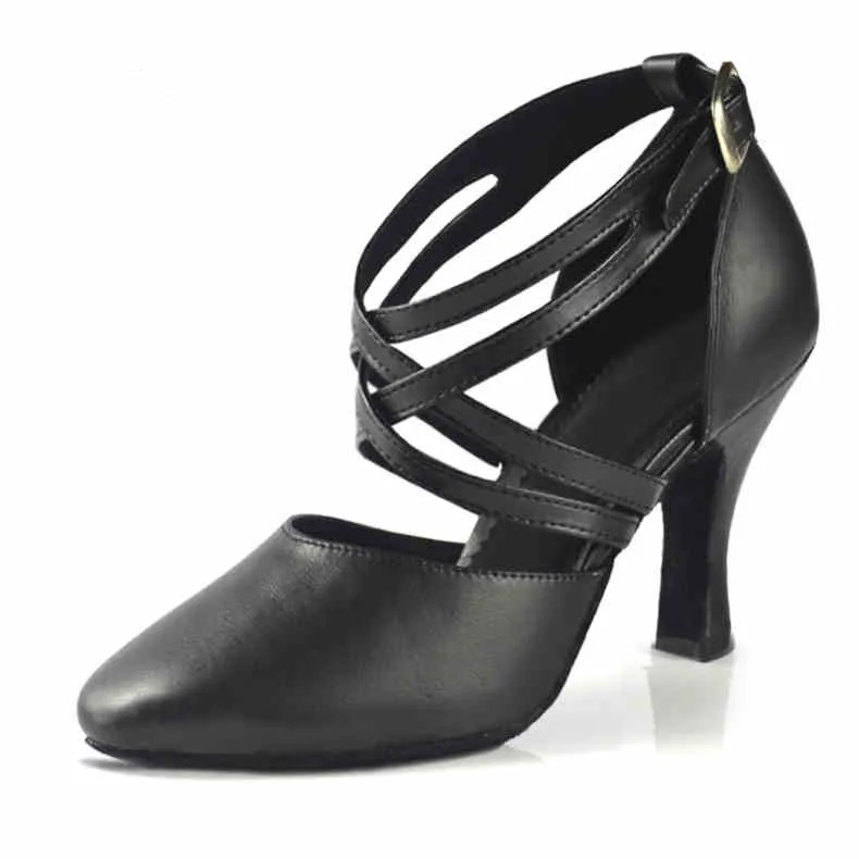 black ballroom dance shoes