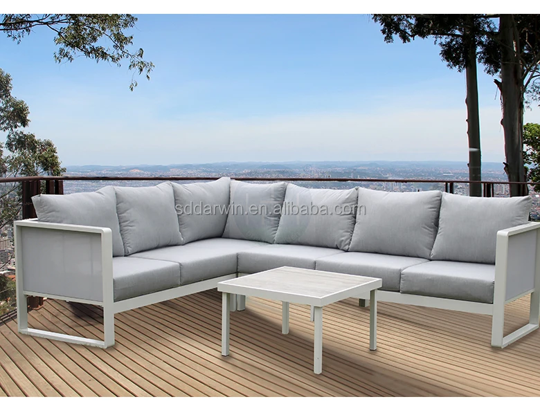 Outdoor Aluminum Frame Sofa Set Garden Patio Furniture Sectional