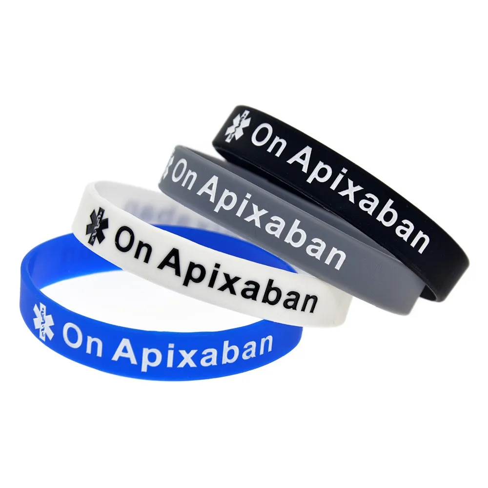 50 件在 apixaban 硅胶腕带医疗手镯装饰手镯