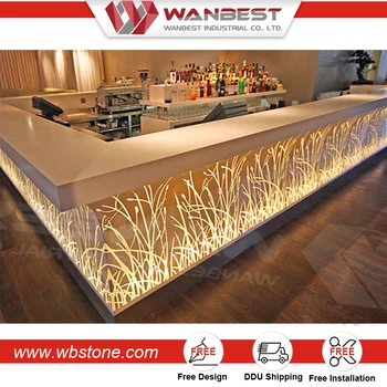 Free Standing Modern Furniture Bar Counter With Led Light For Free Standing Modern Furniture Bar Counter With Led Light For