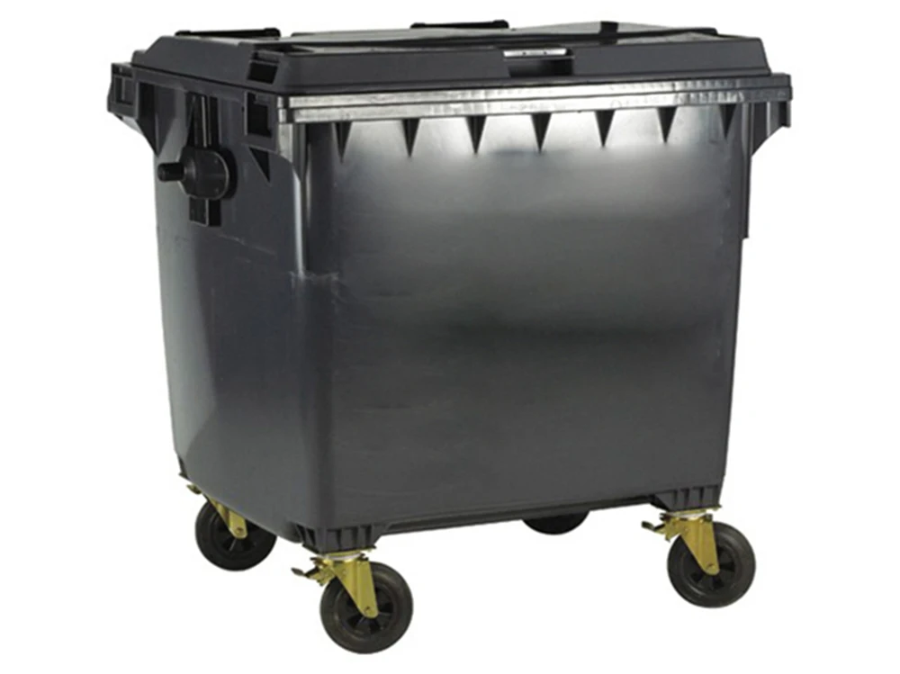 660l Industrial Plastic Trash Can With Wheels Outdoor Use Dustbin Buy