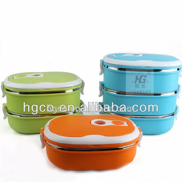 round shape stainless steel lunch box with plastic cover insulated lunch box LIDL amazon