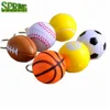 All Kinds Of Ball Toy Colourful EVA Material Ball Keychain Environmental Protection Pu foam Ball Key Ring