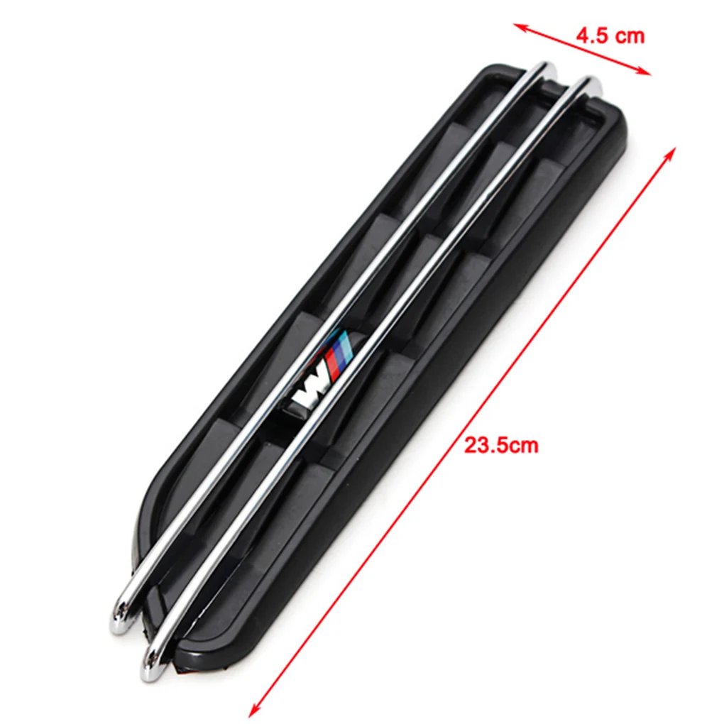 Ruiboury Black Side Fender Mesh-Air Flow Vents Grill Grill Ersatz für BMW E60 M5 E61 E39 E90 M3 E46