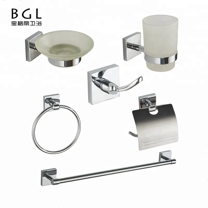 50800 Square Chrome Bathroom Accessories Set Buy Bathroom Set,6