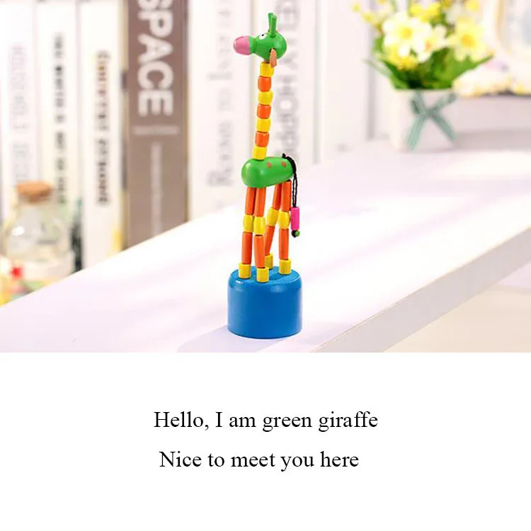 wooden push up toy