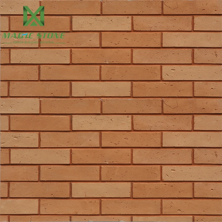 Stone tile wall cladding facing brick warehouse orange G series bendable brick