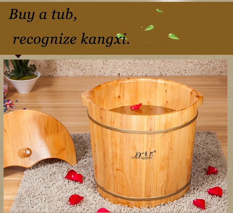Cedar Wood Foot Spa Tub For Foot Soaking Feet Bucket Footbath Bucket