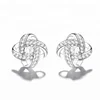 Hot Sale 925 Sterling Silver Designed Four Leaf Earrings for Lady