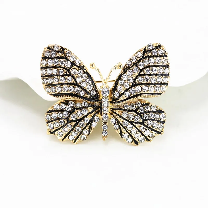 Animal Butterfly Brooches Wedding Crystal Full Rhinestone Butterfly