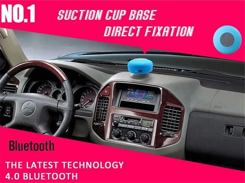Wireless bluetooth speaker portable suction cup wireless shower speaker