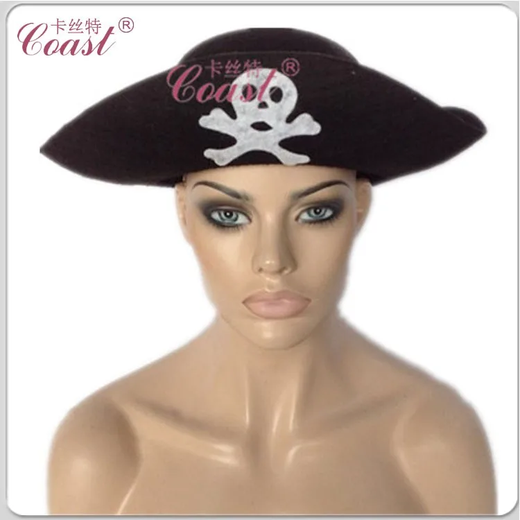 Cheap Wholesale Black Nonwoven Pirate Top Hats Buy Cheap Pirate Hats