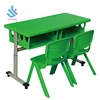 YF-04016 Manufacture cheap price high quality 2018 new plastic kids desk adjustable double children study tables