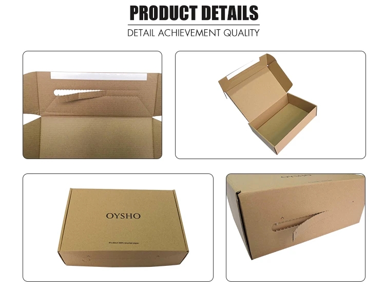 Custom Logo Design Corrugated Mailing Packaging Plain Kraft Shipping ...