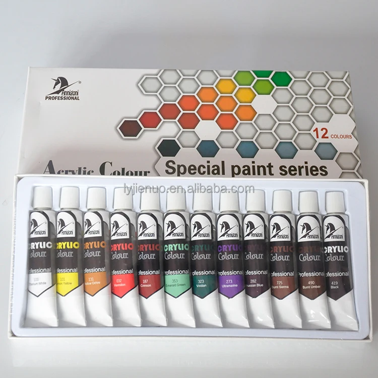 Buy 12 Color 12 Ml Tube Premium Quality Professional Acrylic Paint Set On  Canvas, Wood, Glass (trade Assurance) from Guangzhou Yogood Trading  Limited, China