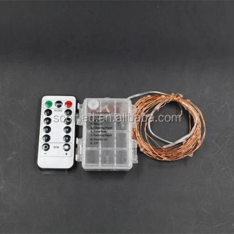 Remote control Copper wire 5m 10m RGB colorful Christmas fairy led twinkle string lights holiday outdoor decoration
