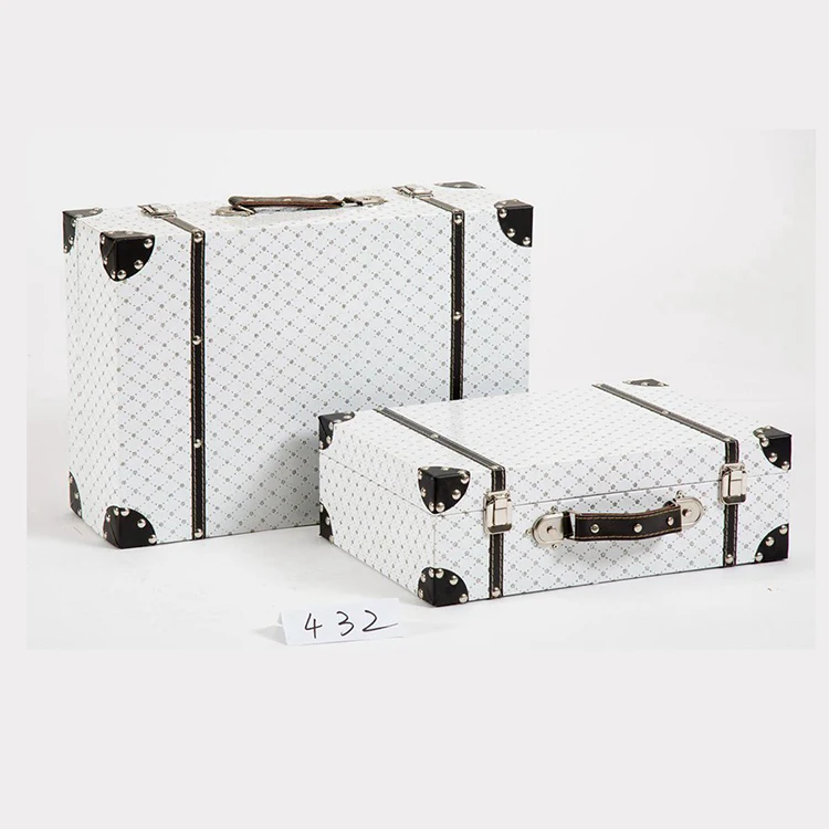 Oem Handmade Elegant Vintage Leather White Suitcase For Girls Buy