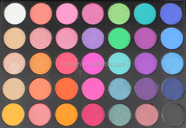 35 Color Mineral Makeup Private Label Pigment Eyeshadow Palette